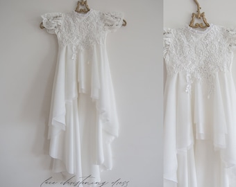 One piece christening dress, christening dress, christening gown, baptism dress, baptism gown, lace dress, dedication dress