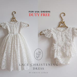Christening dress, Tulle christening gown, christening gown, baptism dress, baptism gown, lace dress