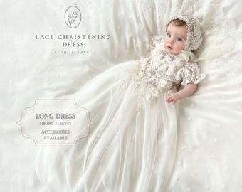 Emilia One piece christening dress, christening dress, christening gown, baptism dress, baptism gown, baptism dress, dedication dress