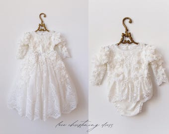 Christening dress, Tulle christening gown, christening gown, baptism dress, baptism gown, lace dress