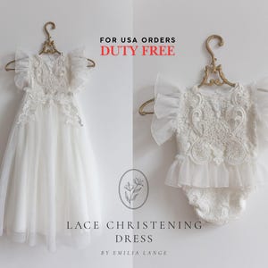 Christening dress, Tulle christening gown, christening gown, baptism dress, baptism gown, lace dress