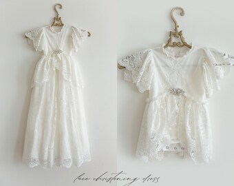 Christening tulle dress, christening lace gown, baptism dress, baptism gown, lace baby dress
