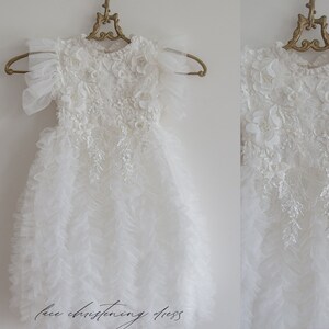 One piece christening dress, christening dress, christening gown, baptism dress, baptism gown, lace dress, dedication dress