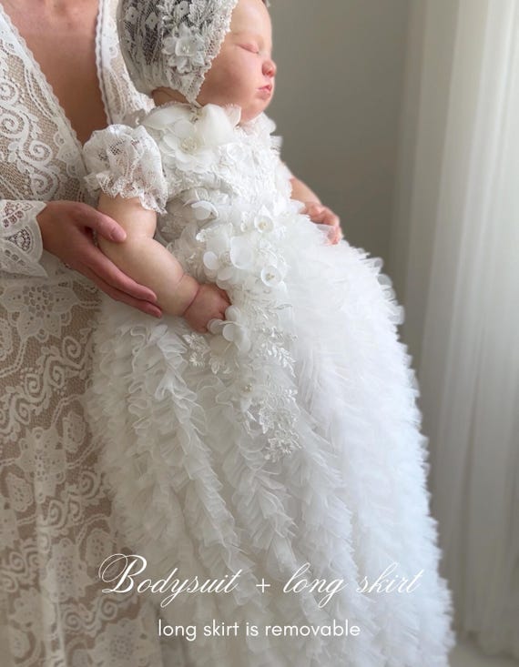 Christening Dress, Baptism Dress for Baby Girl, Baptism Gown, Baby Lace Dress, Baptism Outfit, Christening Gown, Heirloom Christening Dress