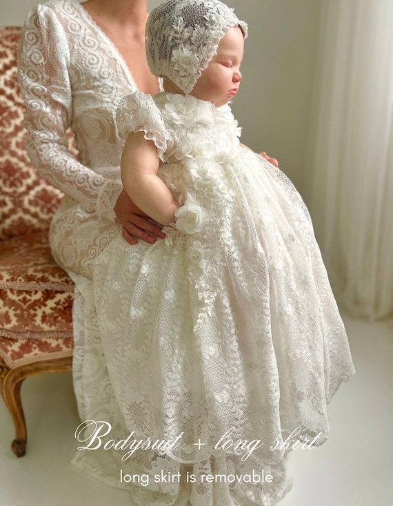 Christening Dress, Tulle Christening Gown, Christening Gown, Baptism Dress,  Baptism Gown, Lace Dress, Christening Shoes, Taufkleid, Babytauf - Etsy  Israel