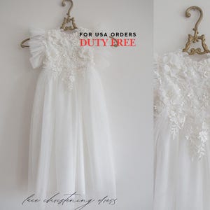 One piece christening dress, christening dress, christening gown, baptism dress, baptism gown, lace dress, dedication dress