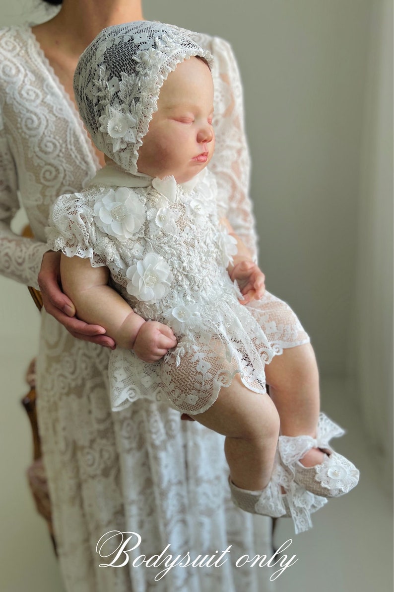 Christening dress, Baptism dress, baptism gown, christening gown, christening dress for baby girl, baby girl baptism dress Bodysuit only