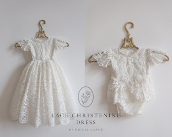 Christening dress, Tulle christening gown, christening gown, baptism dress, baptism gown, lace dress