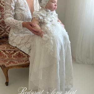 Christening dress, baptism dress, baptism gown, lace christening dress, baptism dress for baby girl, heirloom christening gown, baptism set