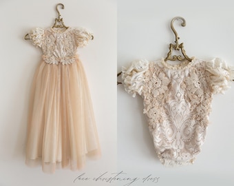 Christening tulle dress, christening lace gown, baptism dress, baptism gown, lace baby dress