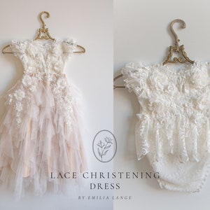 Christening dress, baptism dress, baptism gown, lace christening dress