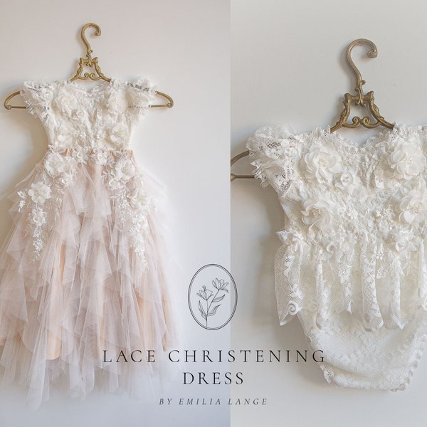 Christening dress, baptism dress, baptism gown, lace christening dress