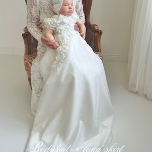Christening dress, baptism dress, baptism gown, lace christening dress, baptism dress for baby girl, heirloom christening gown, baptism set