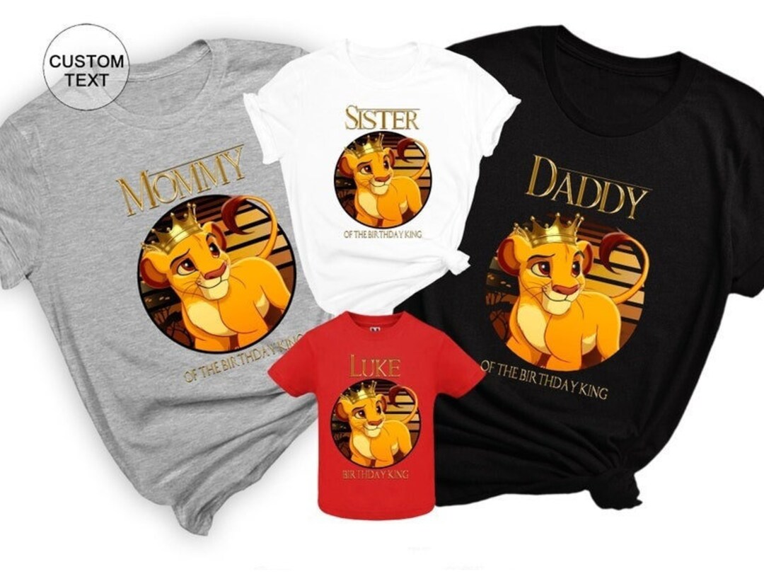 Lion King Birthday Shirt Boy Lion King Family Shirt Custom - Etsy