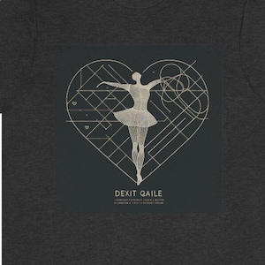 I love to Dance - Retro Geometric Abstract Ballet Dancer - Unisex Jersey Short Sleeve Tee