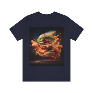 Foodie Lover Burger Lover - Exploding Burger Series  - - Unisex Jersey Short Sleeve Tee Foodie Lover Burger Lover