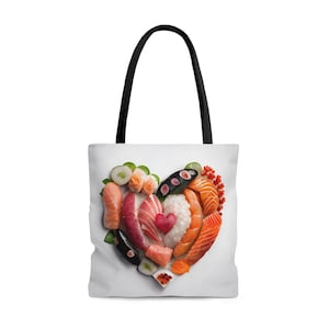 Sushi Tote Bag, Tote Bag for Sushi Lovers, Japanese Gifts, Sushi Theme,  Japan, Reusable Shopping Bag, Mothers Day Gifts for Women, Birthday 
