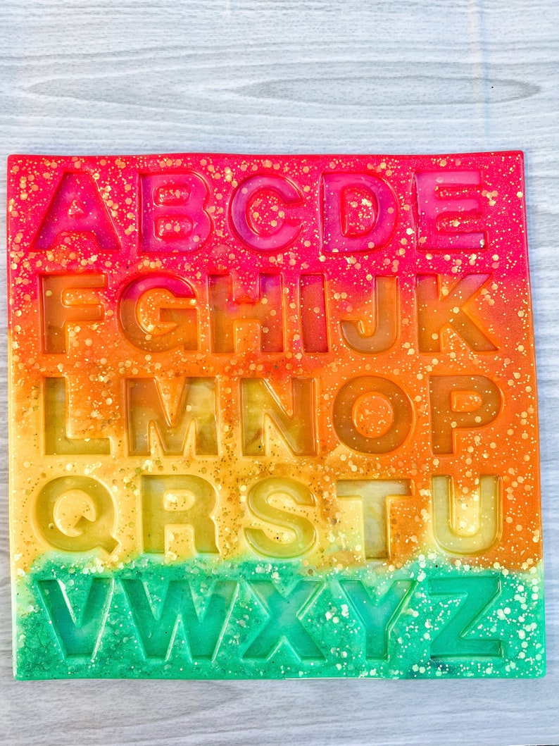 CUSTOM MAT ABC Letter Mat Alphabet Mat for Resin Letters Etsy