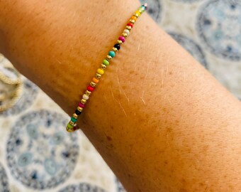 Gold & Rainbow Bracelet