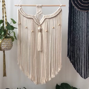 Gold Macrame Wall Hanging | Tassel macrame wall hanging | Bohemian macrame wall hanging | Wall Art | Wall Decor | Boho Modern Macrame