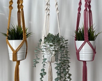 Coloured Macrame Plant Hanger | Plant Hangers | Modern Macrame Plant Hanger | Boho Macrame Plant Hanger | Home Decor l Plants  | Macrame