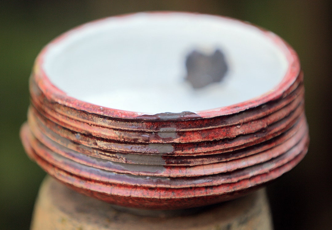 Raku Pottery Bowl Glazed Salad Bowl Wheel Thrown Ceramic Etsy
