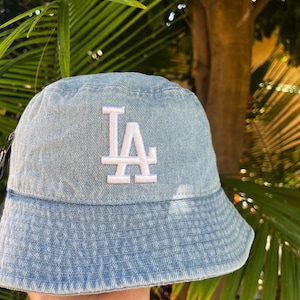Light Denim Dodgers Bucket Hat