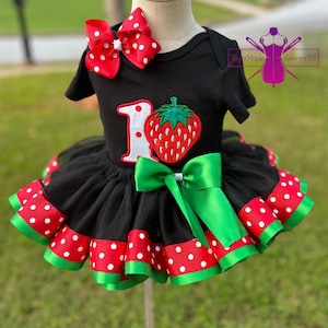 Baby tutu Outfit, Custom birthday outfit, Toddler&#39;s tutu, strawberry tutu, Kid&#39;s Birthday Tutu, Tutu with shirt, Kid&#39;s custom tutu set