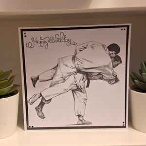Tarjeta de Judo hecha a mano (hecha para cualquier ocasión)