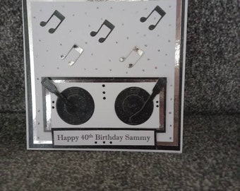 Handmade DJ Deck Card (Made for any occasion)