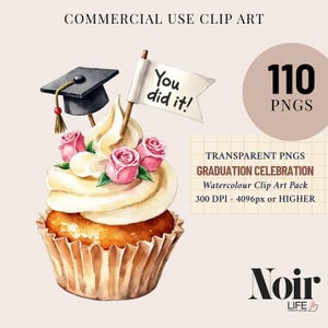 Watercolour Graduation Png, Graduation Cap Clipart, Graduation Clipart, Watercolour Floral Graduation Designs, Graduation Diploma Clipart