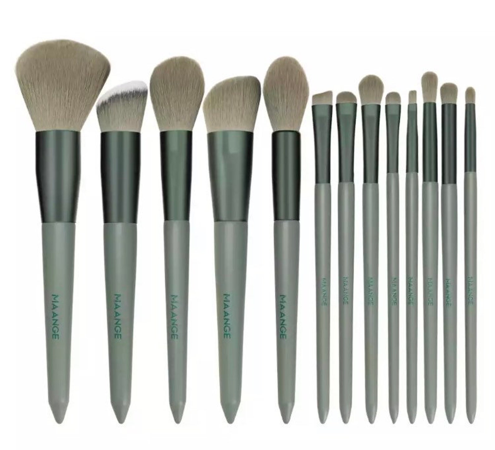 Beautiful 13 Piece Green Makep Brush Set Etsy