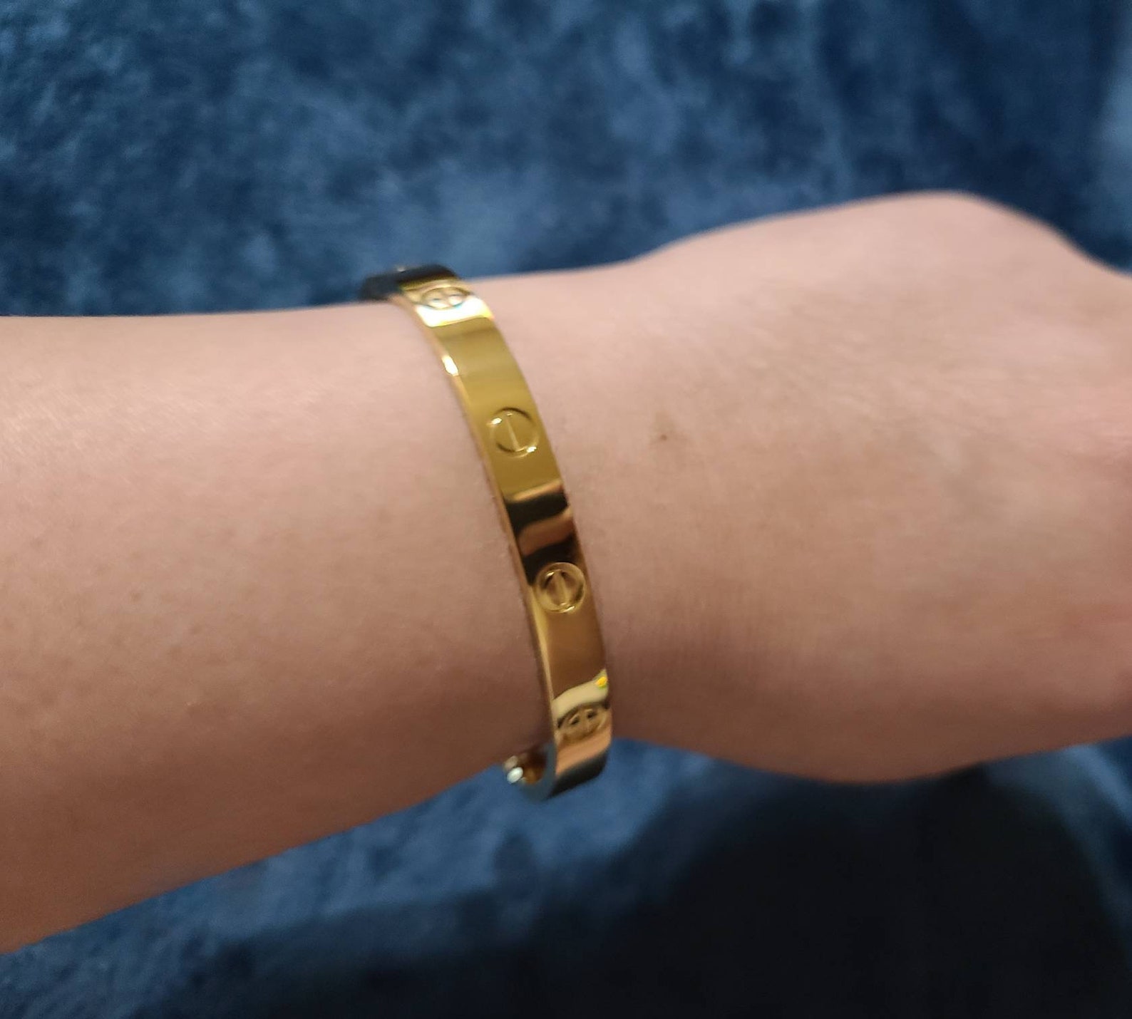 Beautiful 18K Gold plated high quality Love Bracelet screw. Etsy