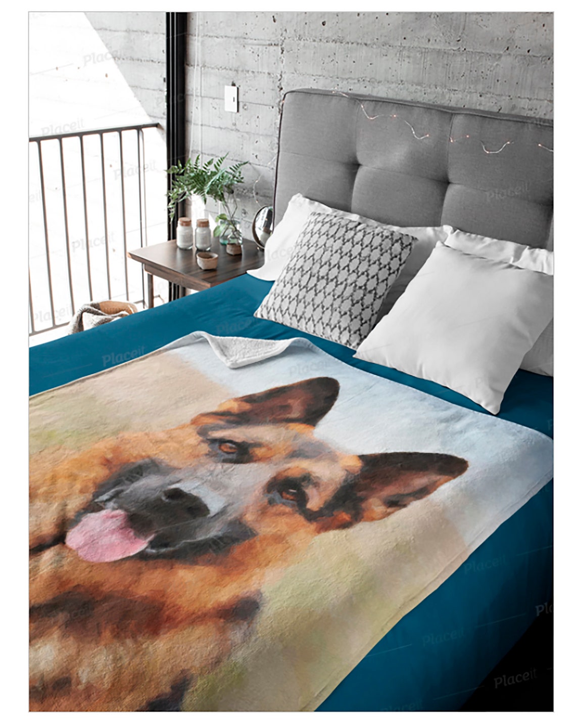 German Shepherd Blanket Velveteen Plush Blanket Shepherd photo Etsy