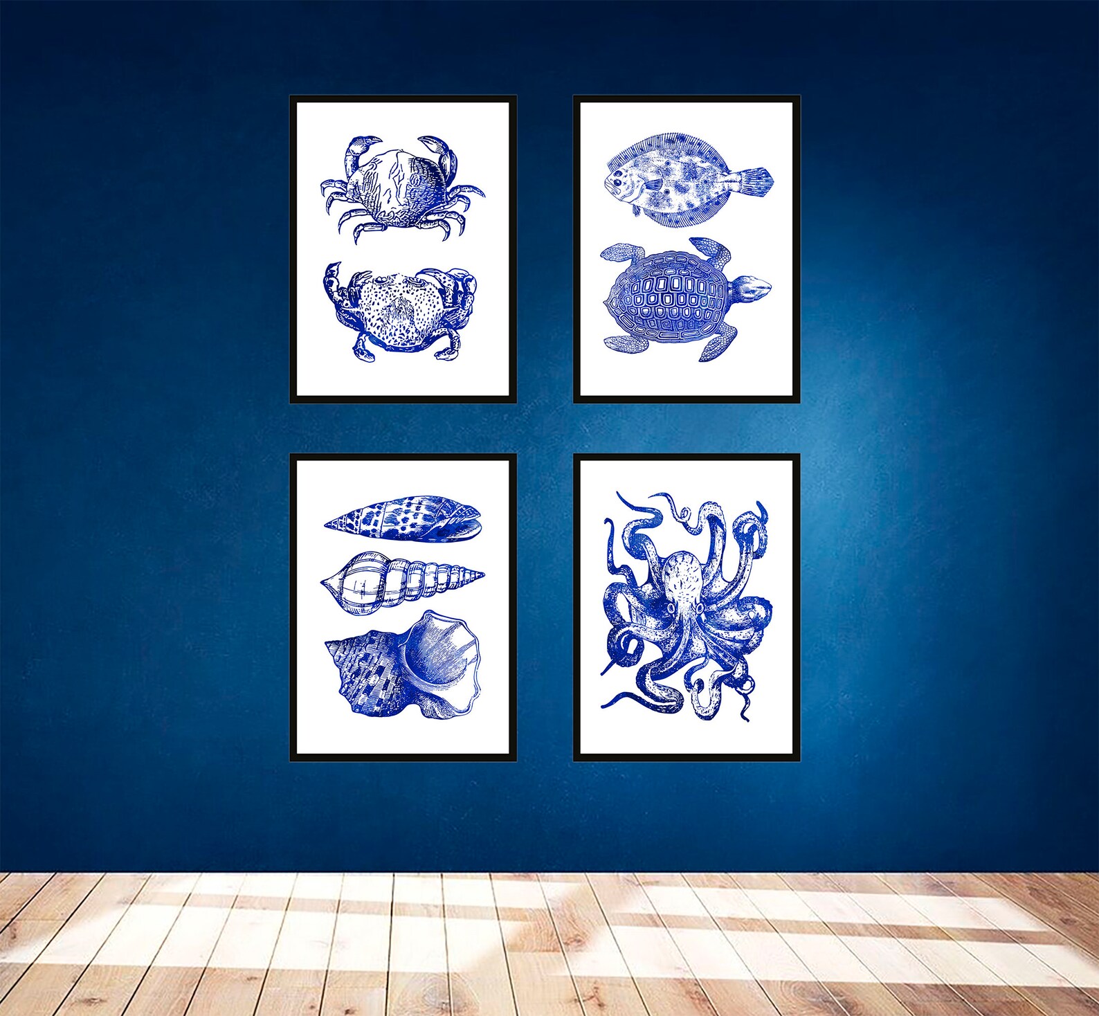 Navy blue Coastal decor Nautical wall art Nautical nursery art Etsy