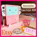 Pastel Pink - Nintendo Switch BMO Dock | w/ included Free Display Face & Adoption Trading Card + FITS Nintendo Switch OLED and Regular Model 