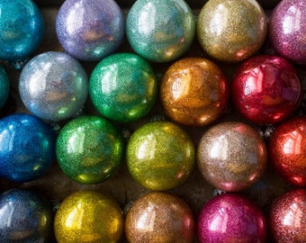 Christmas Ornaments Glitter Etsy
