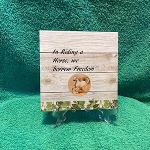 Horse Inspirational Plaque, Horse Wooden Quote Plaque, Horse Message Sign