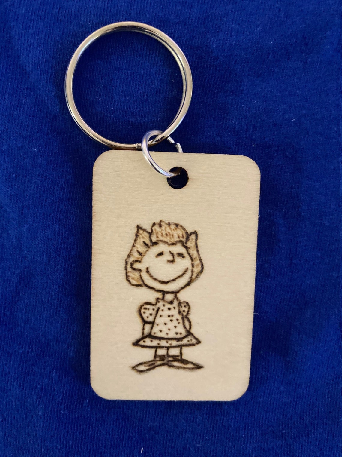 Sally Keychain Sally Wood burned Keychain Peanuts Keychain Etsy