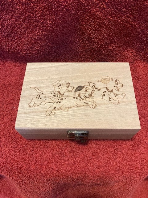 Dog Woodend jewelry box Dog silhouette Wood burned keepsake box Wood burned Trinket Box