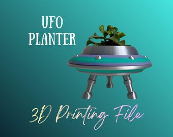 DIGITAL FILE - UFO Planter - 3D Print File - Stl - 3MF