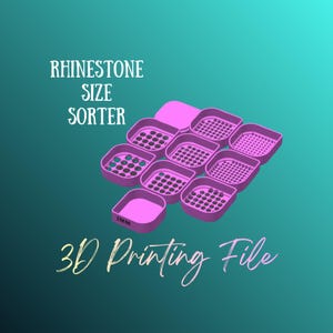 Fichier NUMÉRIQUE - Trieur de tailles XL avec strass - STL - 3MF - Impression 3D