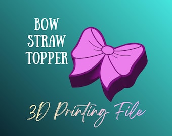 DIGITAL FILE - Straw Topper - STL - 3MF - 3D printing file