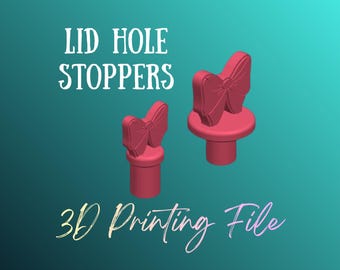 DIGITAL FILE - Bow Tumbler Lid Stoppers - STL - 3MF - 3D Printing