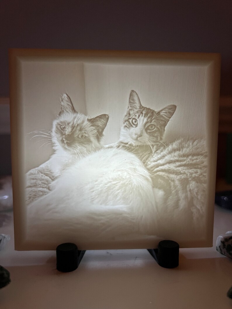 Personalised Lithophane Photo Lamp 3D Printed image 2