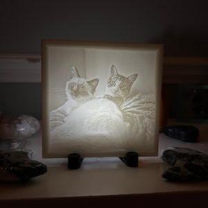 Personalised Lithophane Photo Lamp 3D Printed image 1