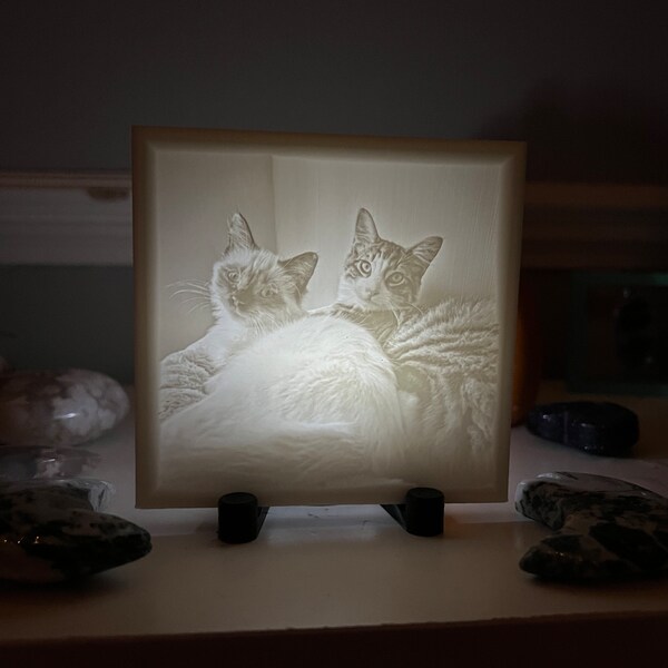 Personalised Lithophane Photo Lamp - 3D Printed