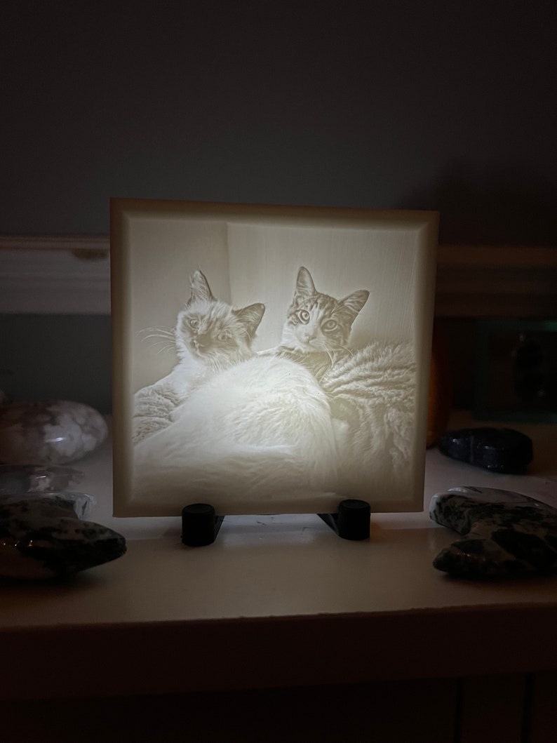 Personalised Lithophane Photo Lamp 3D Printed image 1