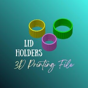 ARCHIVO DIGITAL - Soportes decorativos para tapas de vasos (juego de 3) - Archivo para impresión 3D