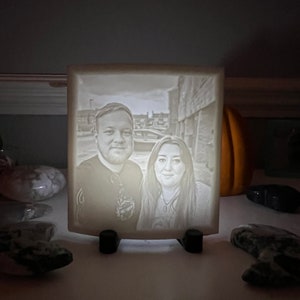 Personalised Lithophane Photo Lamp 3D Printed image 4